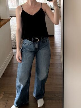 H&M Black V-Neck Spaghetti Strap Tank Top